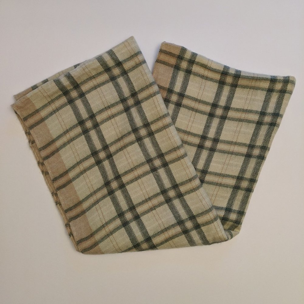 Ann Taylor LOFT Plaid Infinity Scarf Wrap Blanket Scarf Soft Cozy Grey Cream OS